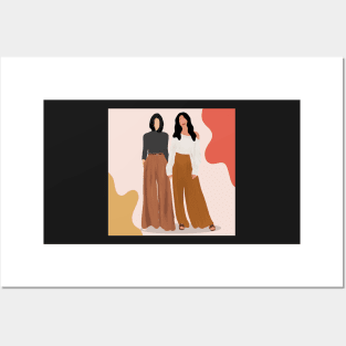 Boho fashion | aesthetic | flat portrait Posters and Art